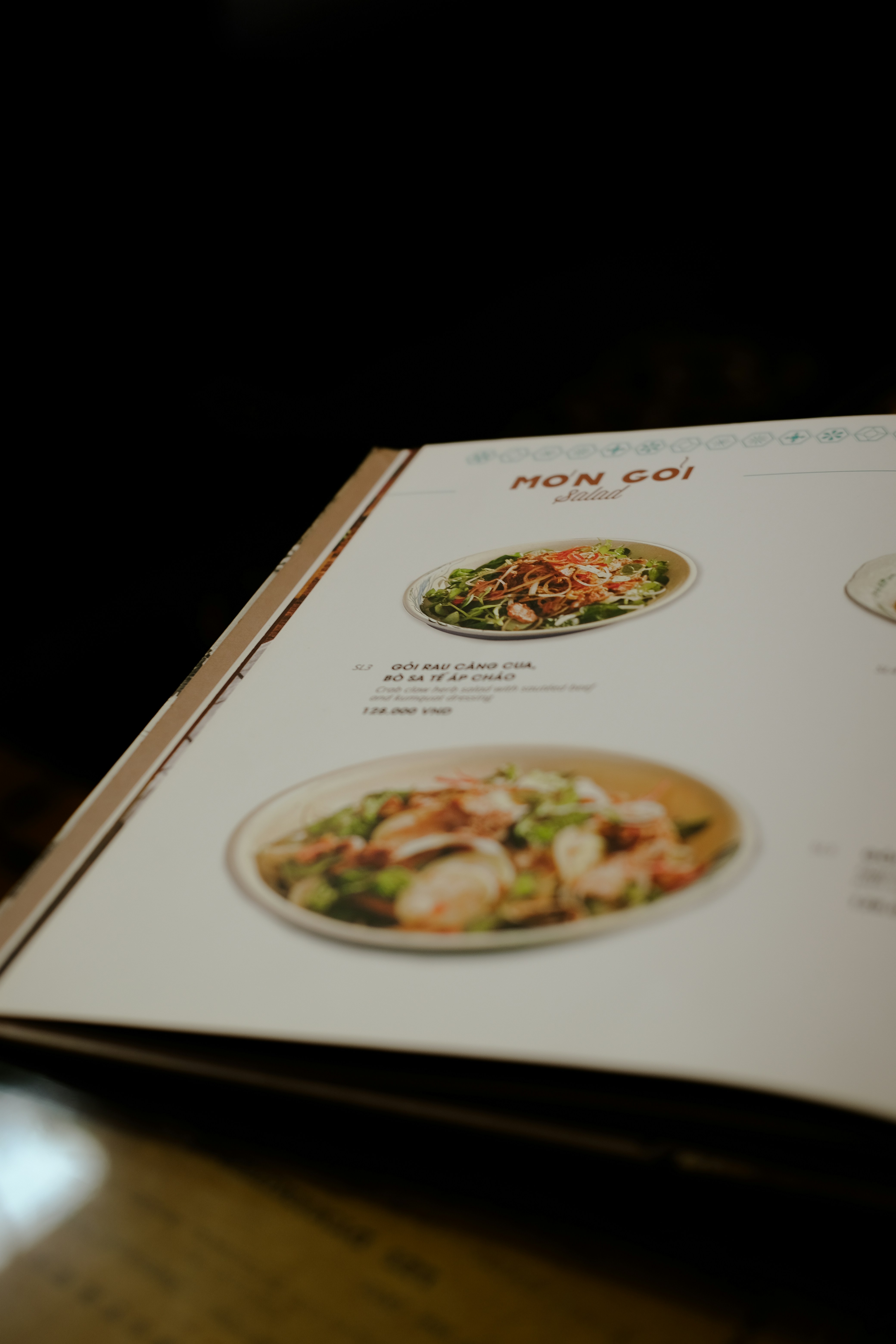 Nail salon and restaurant digital menu